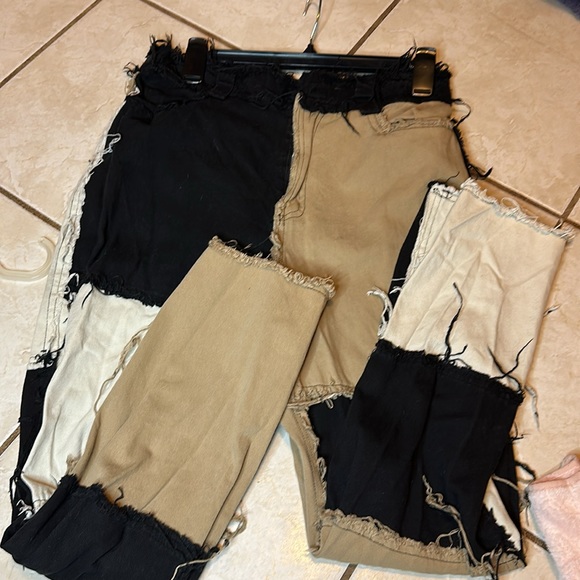 Shein patchwork full length jeans - Picture 3 of 4